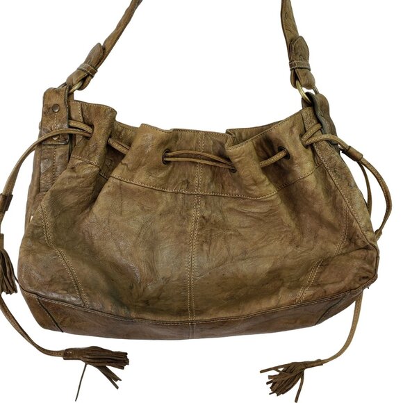 Hayden-Harnett Leather Hobo Handbag Paule Marrot Editions - Picture 5 of 12
